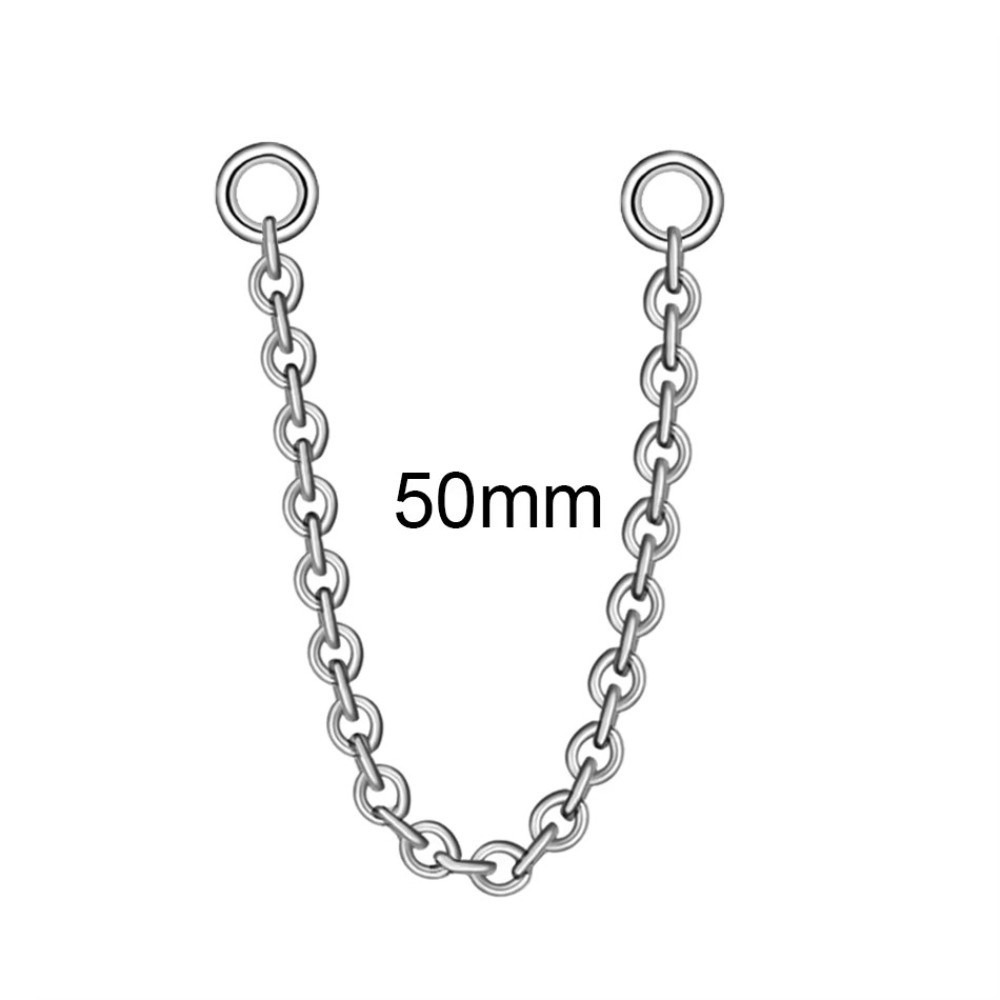 Body Jewelry And Piercing - ファッションチタンノーズチェーン三層チェーン25-50mmラブレットチェーンダブルチェーンDIYピアスイヤリングピアス耳鼻ジュエリー