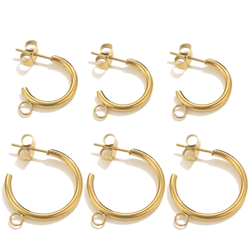 Body Jewelry Diy - 6 個ステンレス鋼 C 字型イヤリング作成用品 DIY ジュエリーイヤリングフックコネクタジュエリー作成検索材料部品