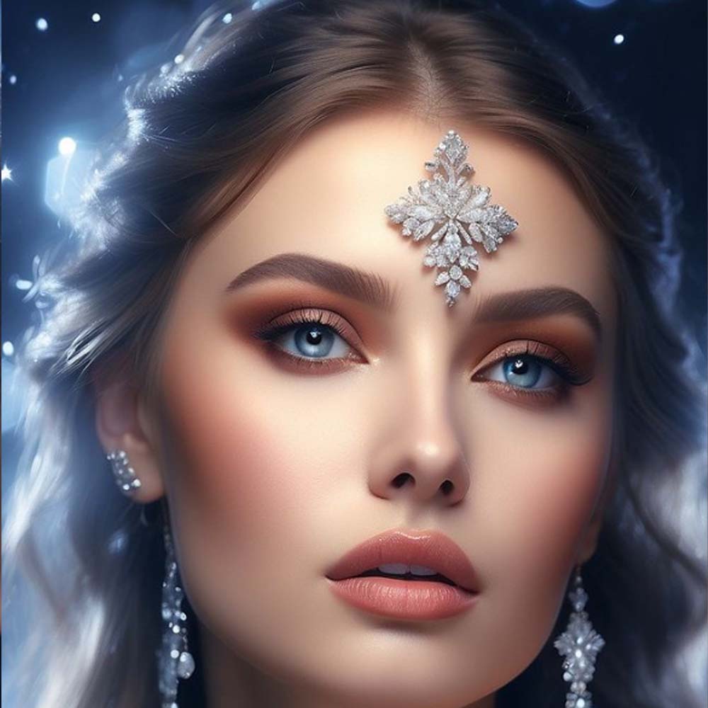 Body Jewelry Indian - ストーンファン-インドの結婚式のための幾何学的な額のステッカー、セクシーなラインストーンの装飾、エレガントなレイブボディジュエリー、トレンドペースト、1個、2025