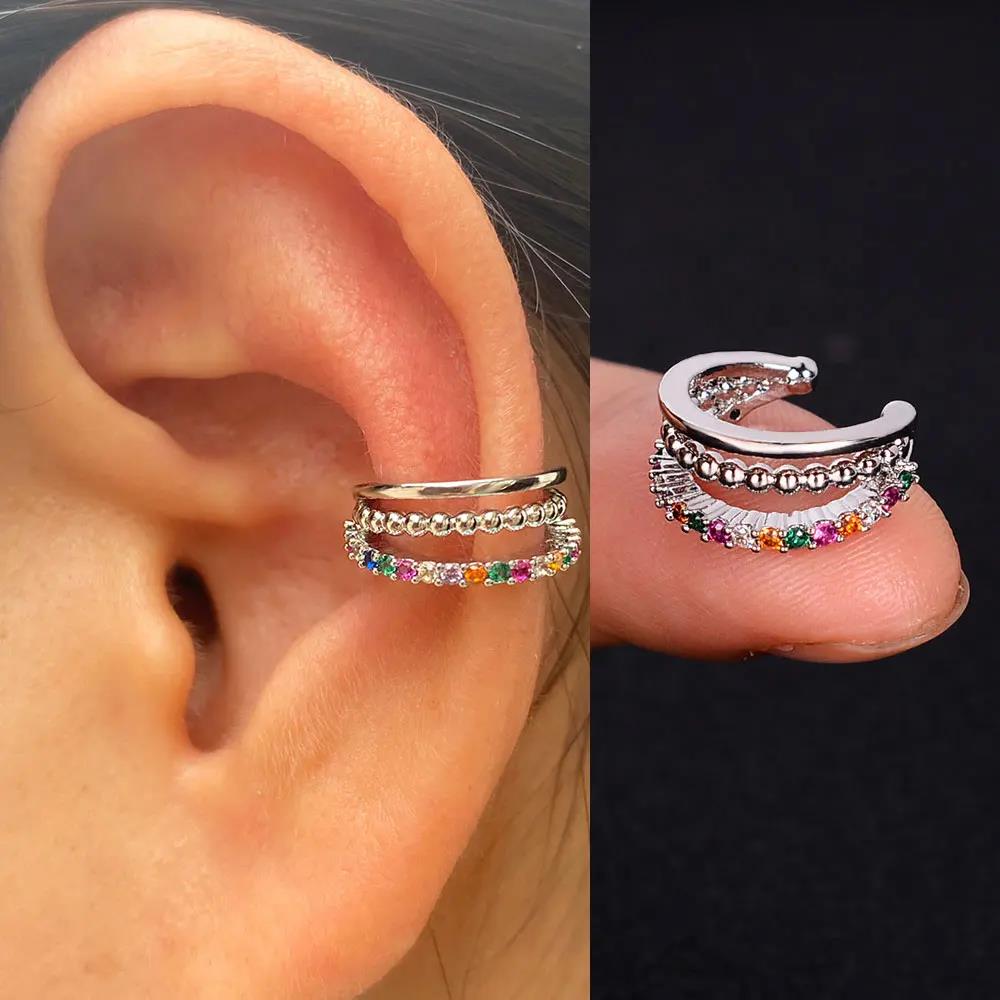 1個入り ホットセール 中空幾何学模様 イヤーカフ CZ ク - Helix Cartilage Ring のレビューと価格