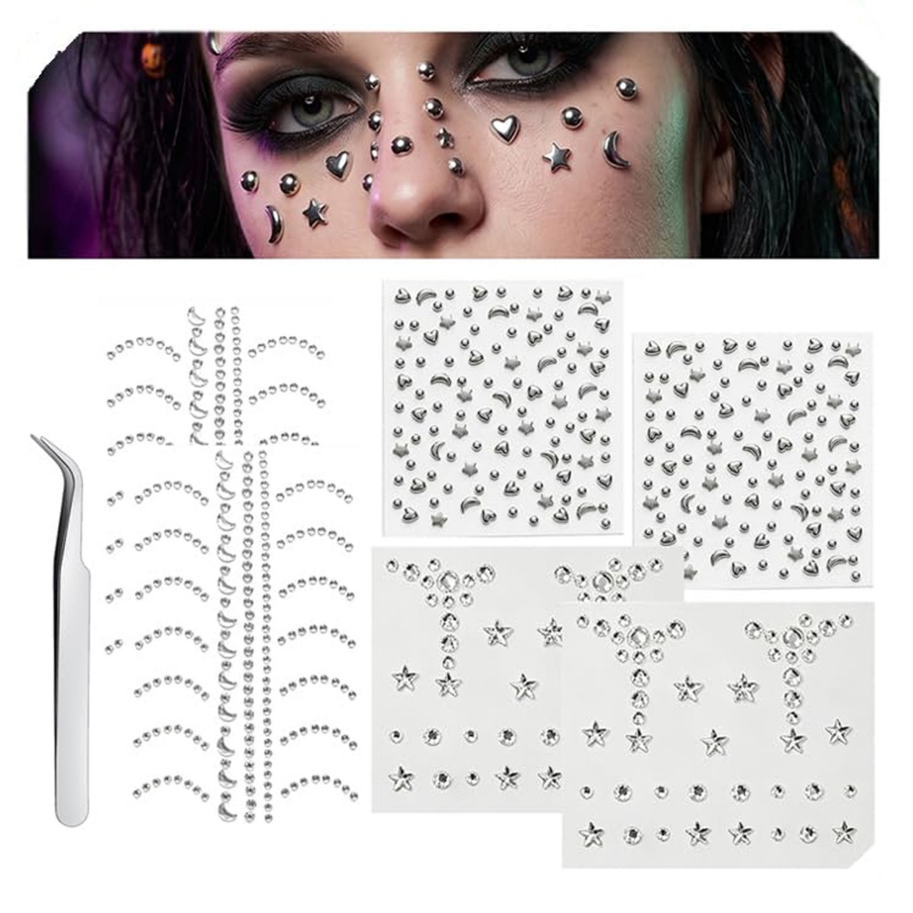 偽穿孔ボール貼り鼻釘偽眉毛唇カフメデューサリップ釘粘着星面宝 - Body Jewelry And Piercing のレビューと価格