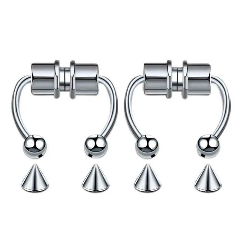 1/2/3 個の偽磁気鼻リング、フェイクピアス鼻リング、非ピ - Body Jewelry And Piercing のレビューと価格