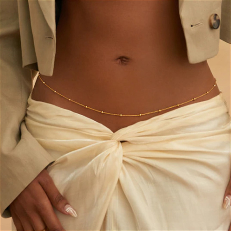 女の子シンプルなビーズベリーチェーン女性のためのアンティーク - Body Jewelry Gold のレビューと価格