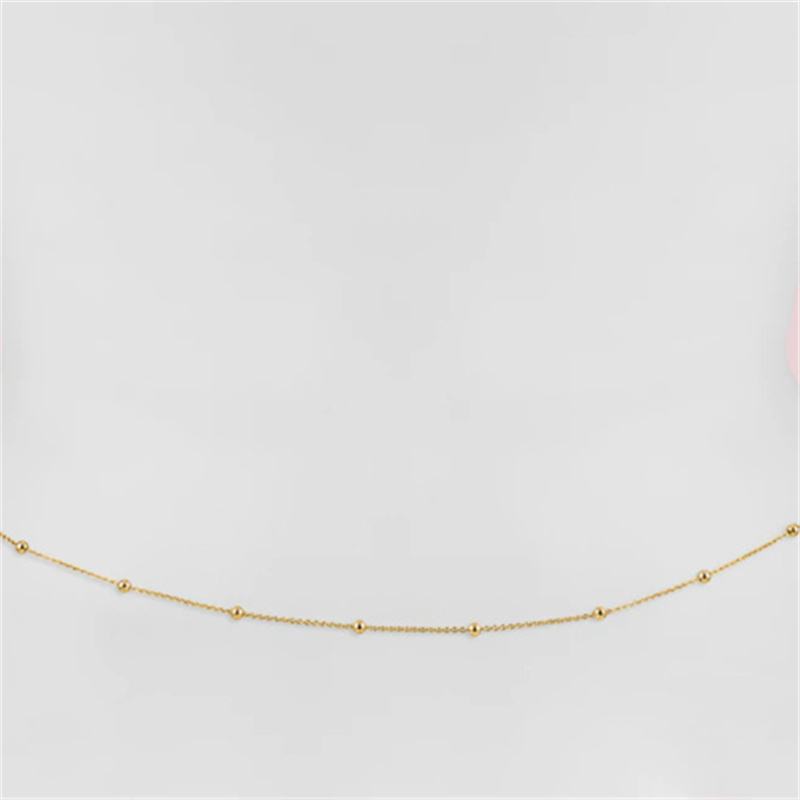 女の子シンプルなビーズベリーチェーン女性のためのアンティーク - Body Jewelry Gold のレビューと価格
