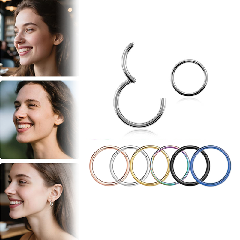 16G 316L サージカルスチール製ヒンジ付きクリッカーノ - Body Jewelry And Piercing のレビューと価格