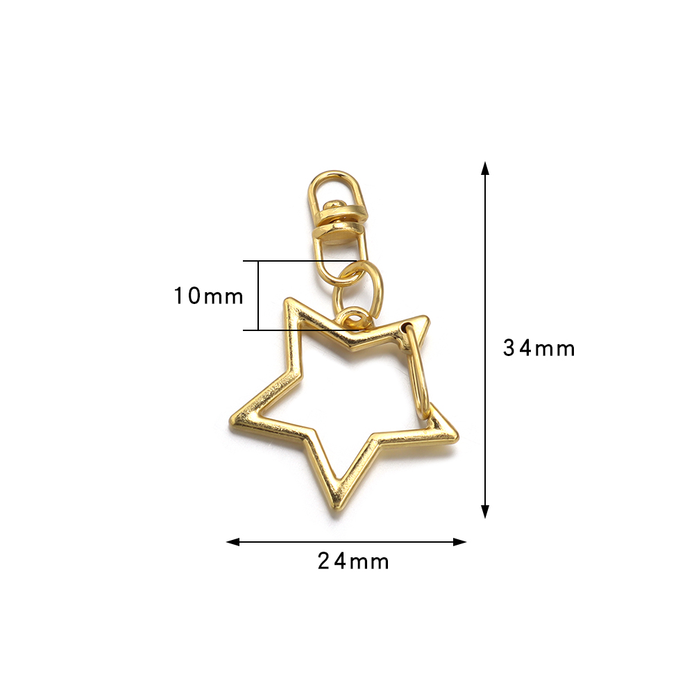10個入り 合金製 星型スナップキーホルダー ロブスタークラ - Body Jewelry Diy のレビューと価格