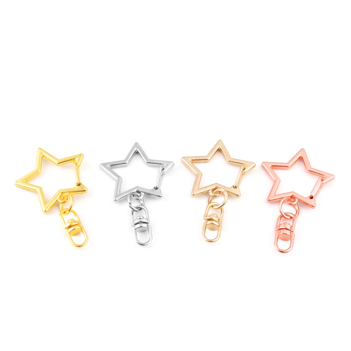 10個入り 合金製 星型スナップキーホルダー ロブスタークラ - Body Jewelry Diy のレビューと価格
