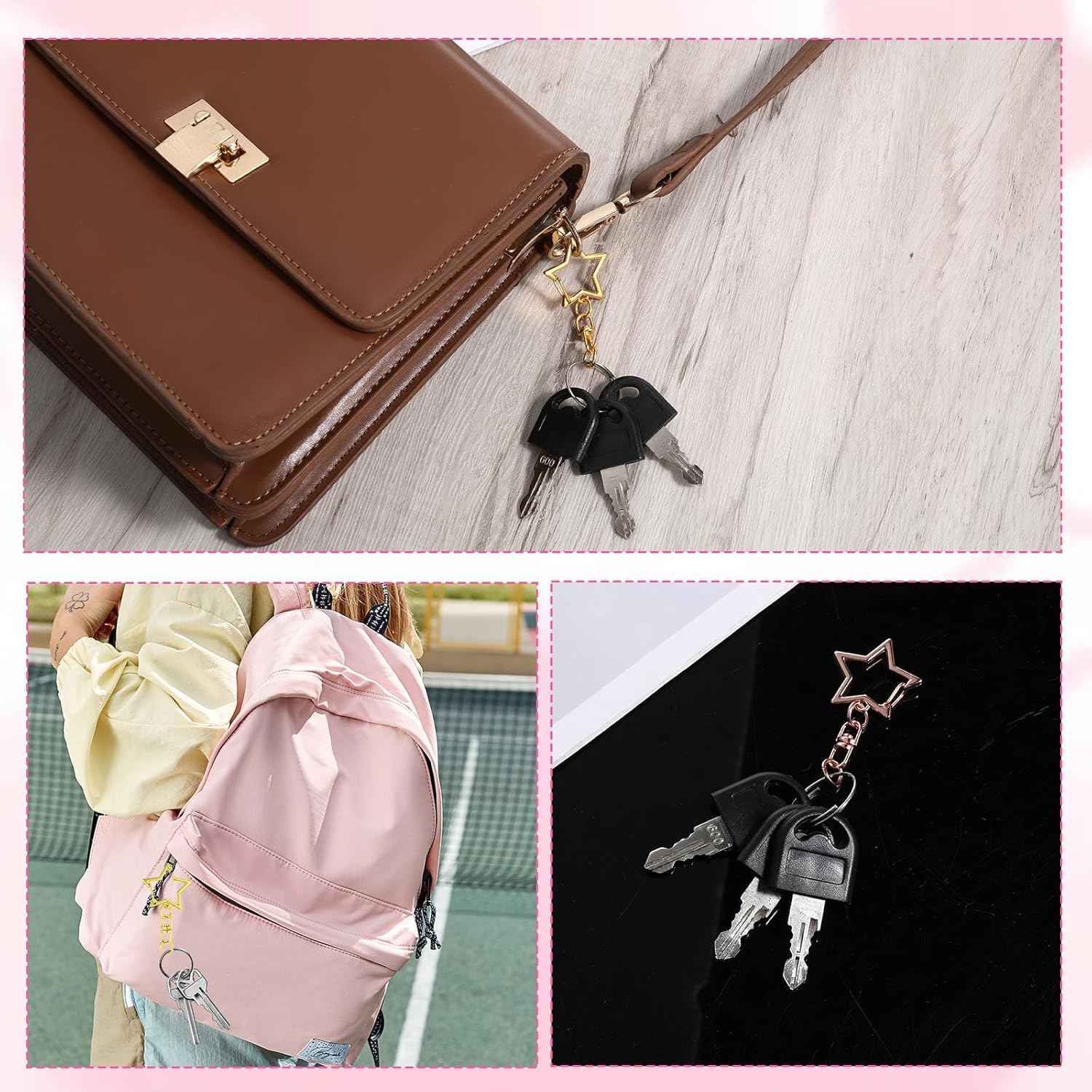 10/20/30/50セットの星型回転スプリングキーホルダー - Body Jewelry Diy のレビューと価格