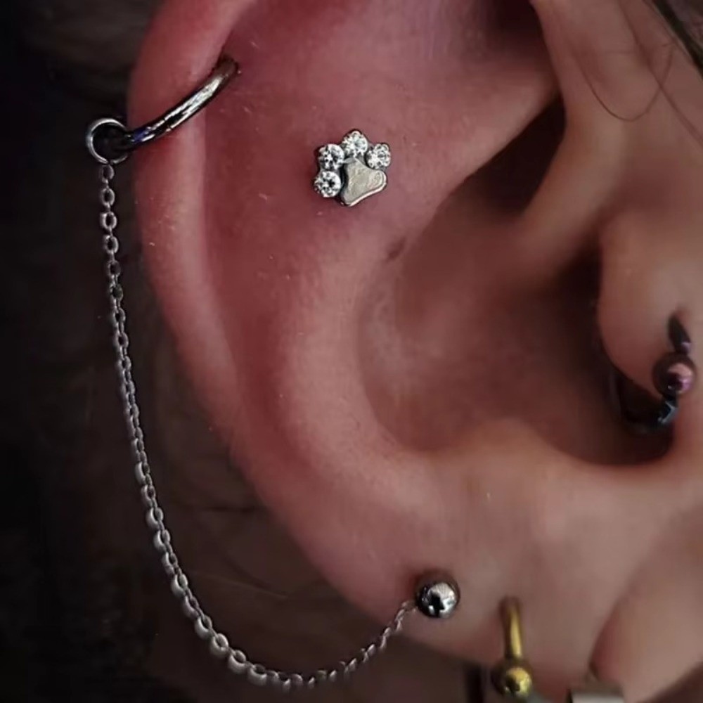 チタン製ノーズチェーン 三層チェーン ダブルチェーン 鼻孔チ - Body Jewelry And Piercing のレビューと価格