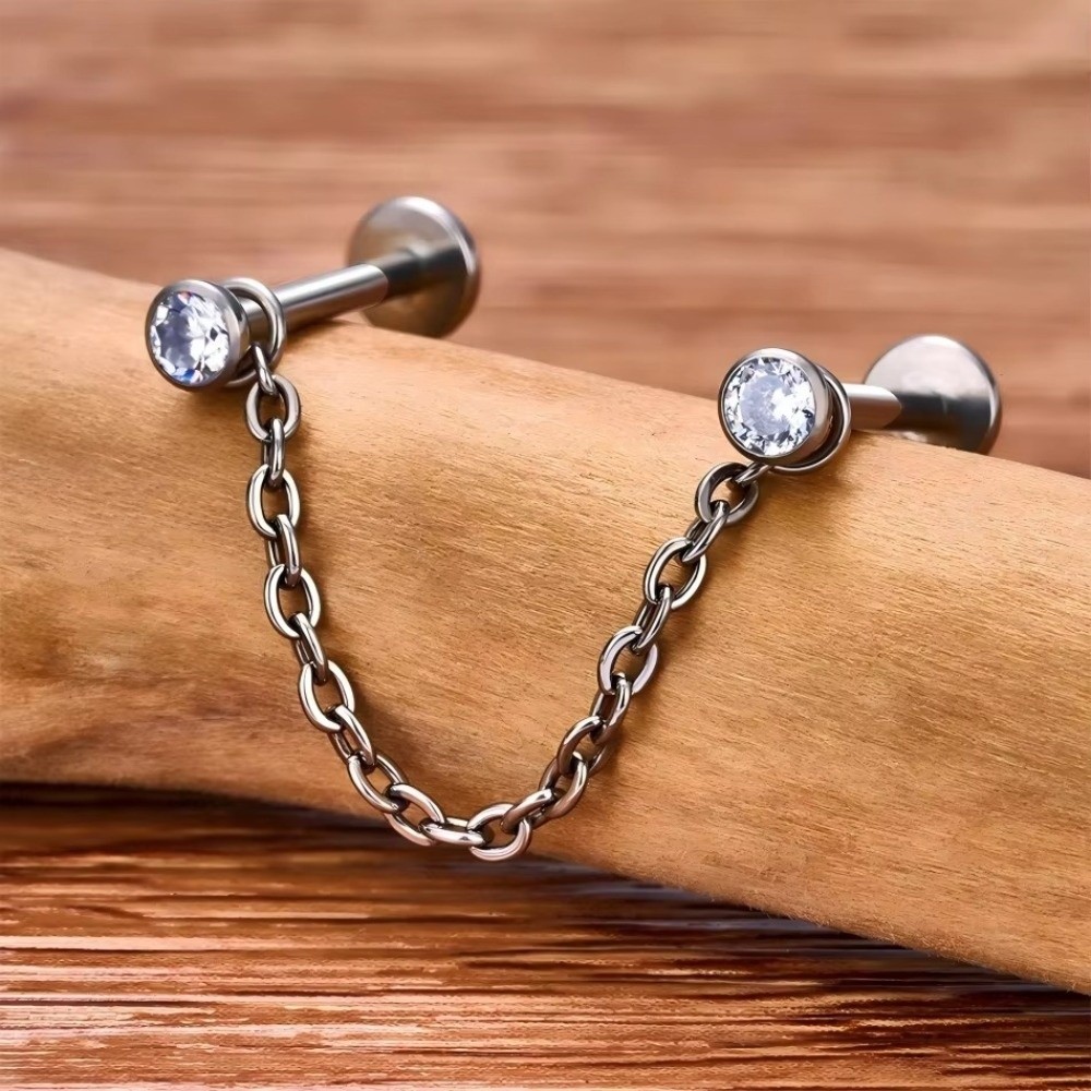 ファッションチタンノーズチェーン三層チェーン25-50mmラ - Body Jewelry And Piercing のレビューと価格