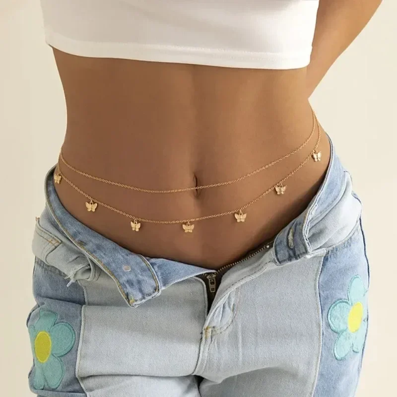 女性用バタフライチェーン,セクシーなベリーベルト,ボディジュ - Body Jewelry Helix のレビューと価格