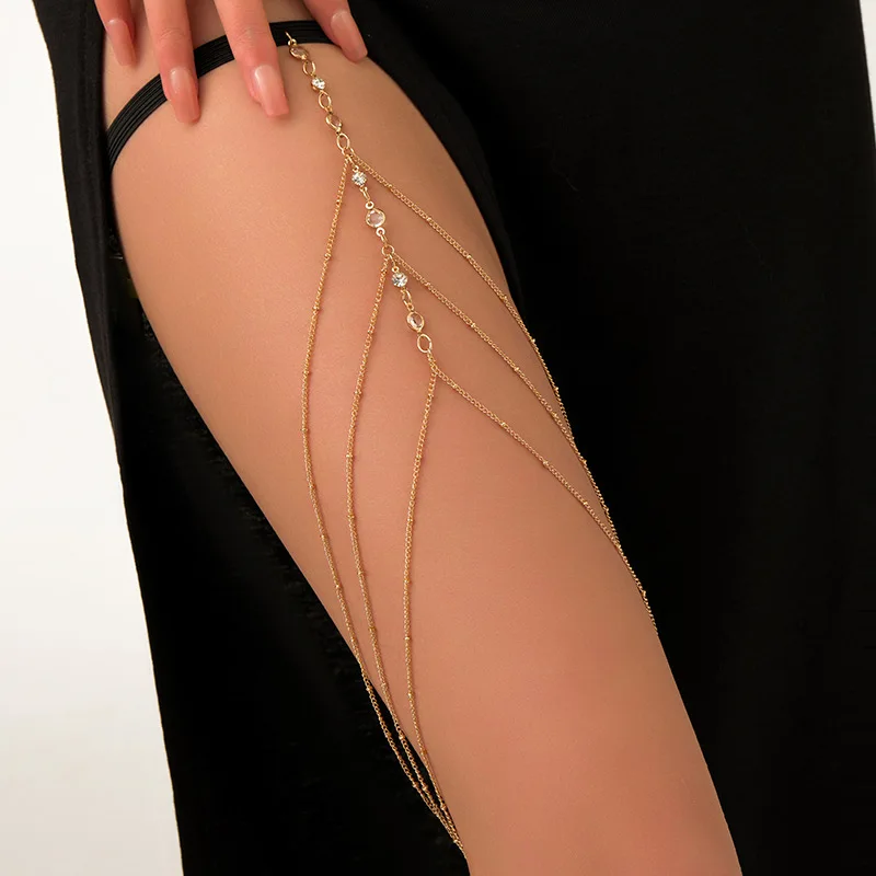 ファッション夏ボヘミアン太ももチェーンシンプルなセクシーなボ - Body Jewelry Helix のレビューと価格