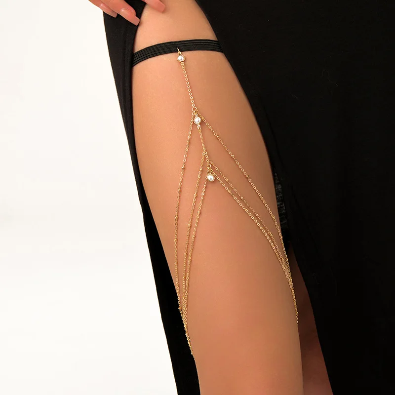 ファッション夏ボヘミアン太ももチェーンシンプルなセクシーなボ - Body Jewelry Helix のレビューと価格