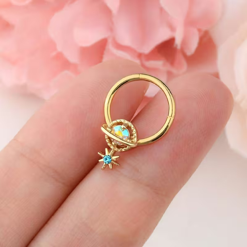セプタムリング プラネットジュエリー サージカルスチール ダ - Helix Cartilage Ring のレビューと価格