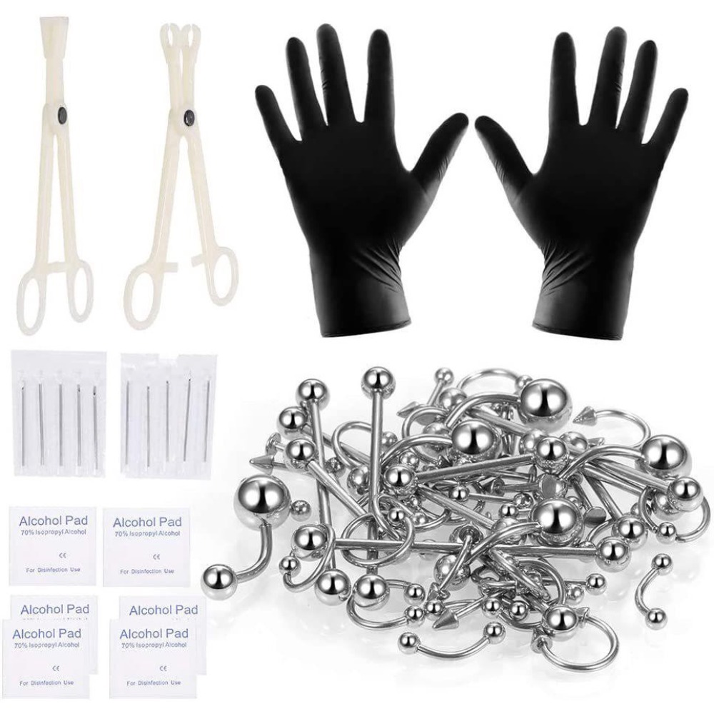 150/140/85/70/42個入りボディピアスキット ジ - Body Jewelry And Piercing のレビューと価格