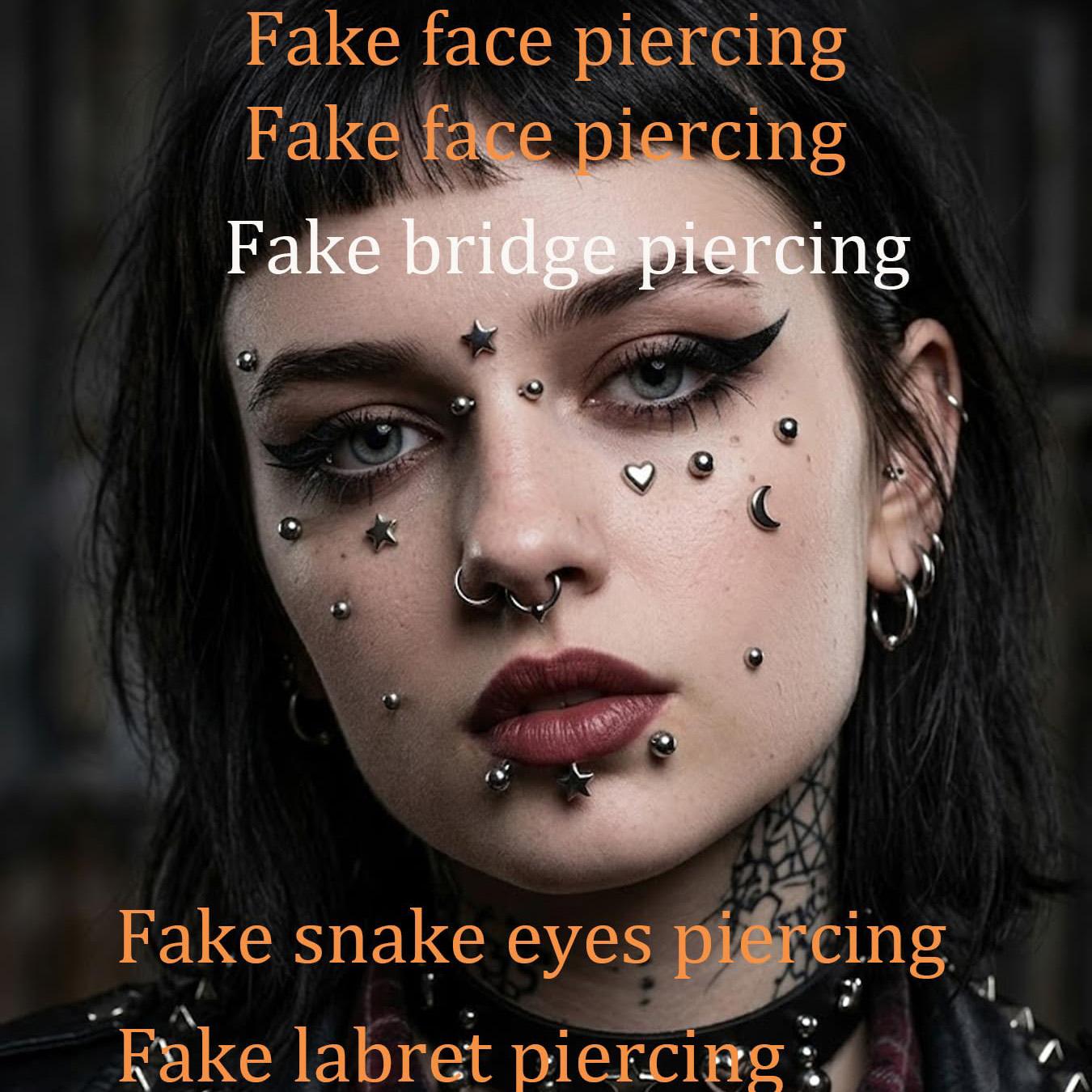 フェイクピアスボール、鼻ピアス、フェイク眉毛、リップフープ、 - Body Jewelry And Piercing のレビューと価格