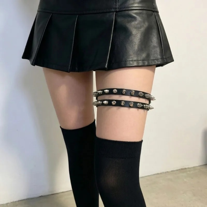 ダブルローコーンスパイクレッグガーター レディース パンクロ - Body Jewelry Helix のレビューと価格