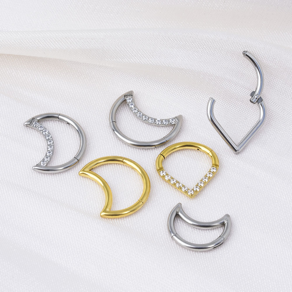 F136 チタンヒンジ付きティアドロップセグメントリングセプ - Helix Cartilage Ring のレビューと価格