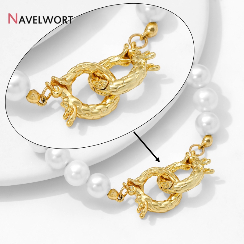 14K ゴールドメッキ真鍮ドラゴン型コネクタクラスプ、ファス - Body Jewelry Diy のレビューと価格