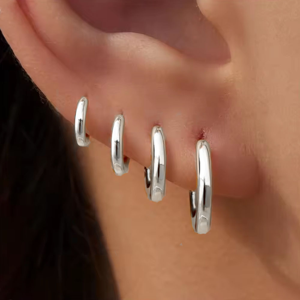 4 ペア/4 個ステンレス鋼サークルフープイヤリング女性用ク - Helix Cartilage Ring のレビューと価格