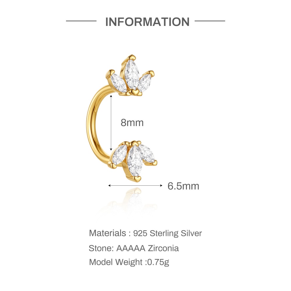 CANNER 1個 925スターリングシルバー U字型 ホー - Helix Cartilage Ring のレビューと価格