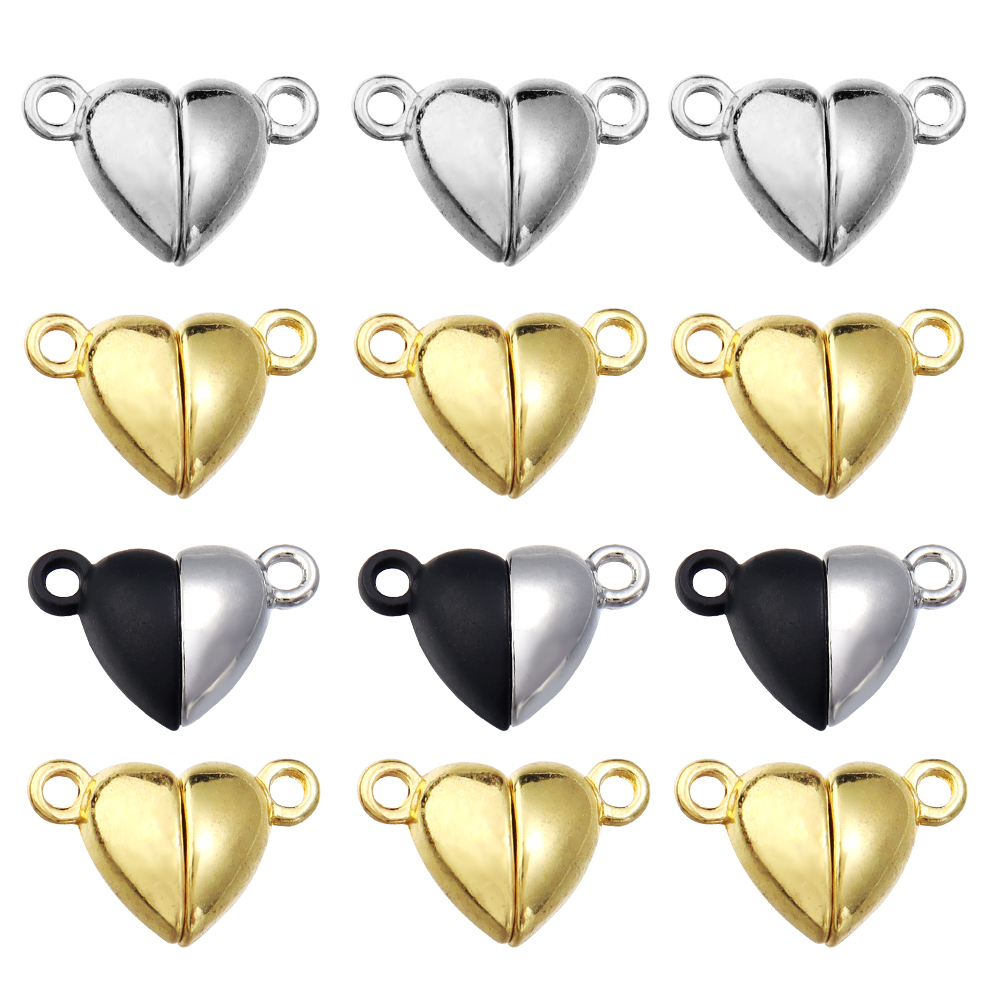 5 ピース/ロット合金ラブハート型磁気クラスプネックレスブレ - Body Jewelry Diy のレビューと価格