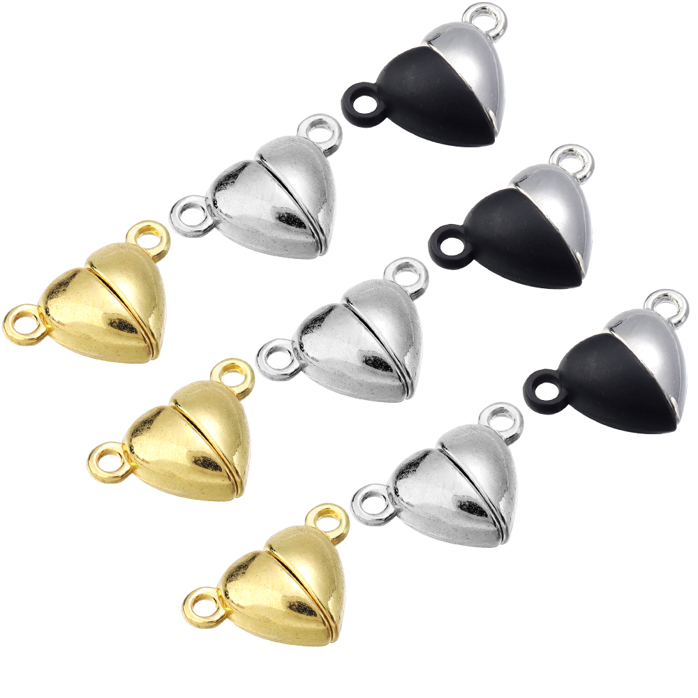 5 ピース/ロット合金ラブハート型磁気クラスプネックレスブレ - Body Jewelry Diy のレビューと価格