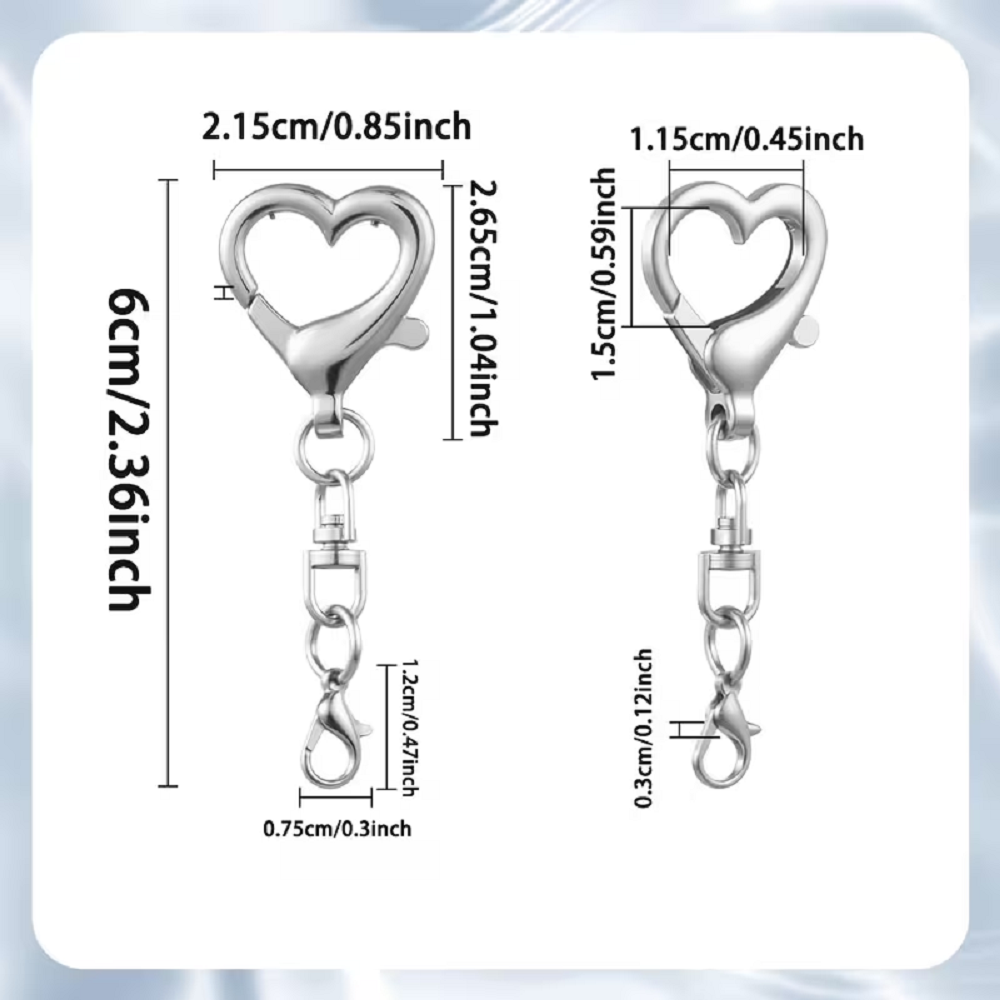 5/15/30個入り ハート型スイベルクラスプ スプリング式 - Body Jewelry Diy のレビューと価格
