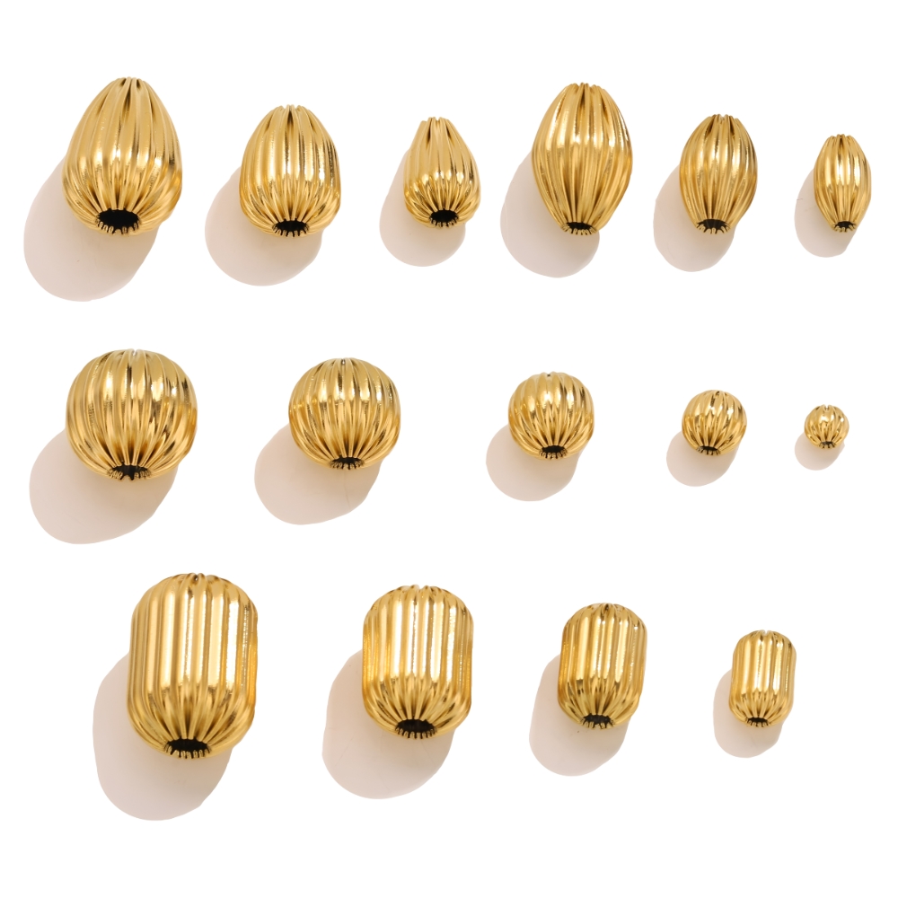 5個入り ステンレス製 18Kゴールド ビッグリブ オーバル - Body Jewelry Diy のレビューと価格