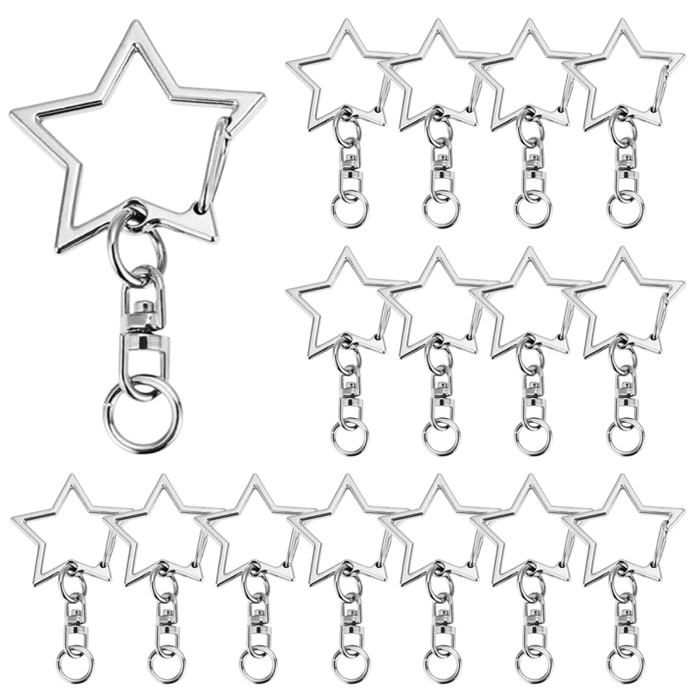 5/15/25/50セット星型スナップキーホルダーロブスター - Body Jewelry Diy のレビューと価格