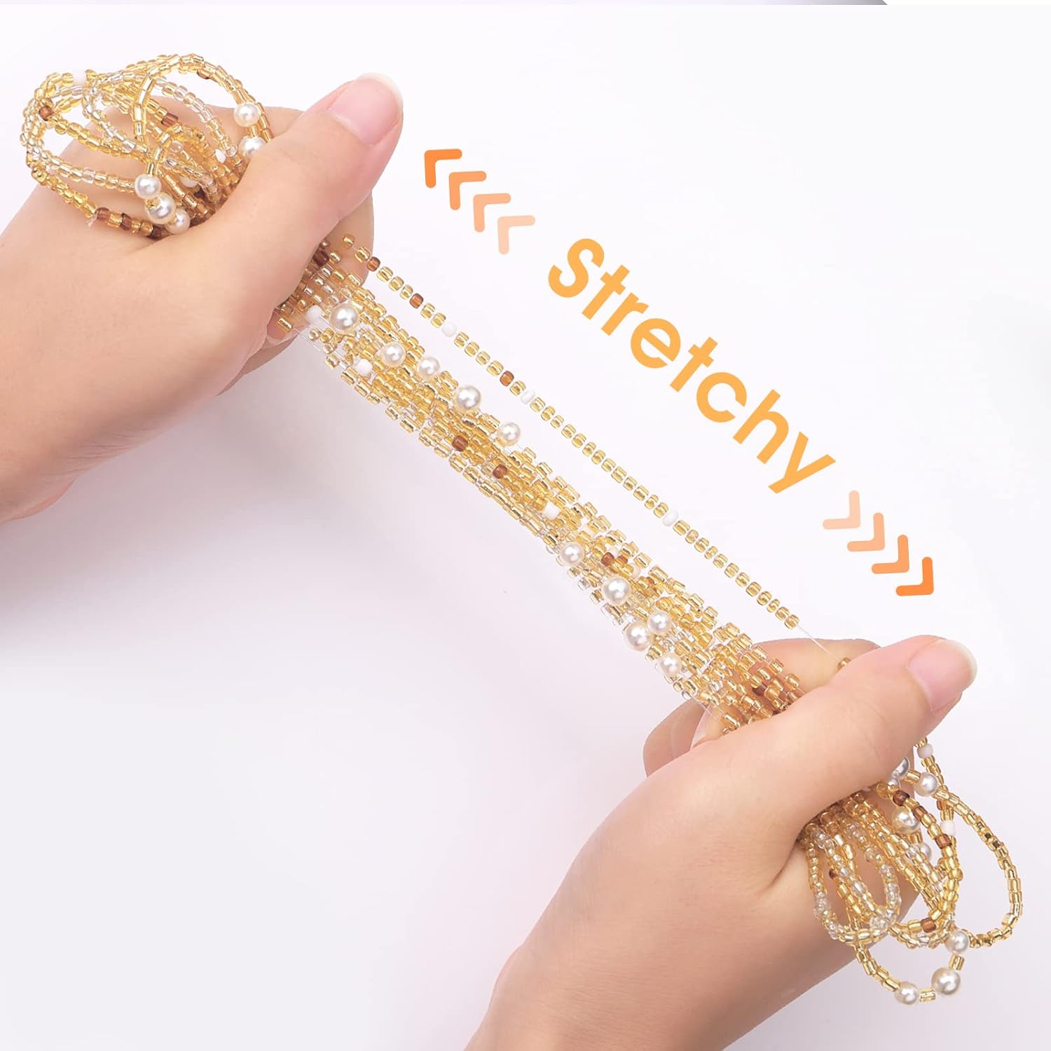 女性用ウエストビーズ、ベリーチェーン、伸縮性のあるアフリカ風 - Body Jewelry Helix のレビューと価格