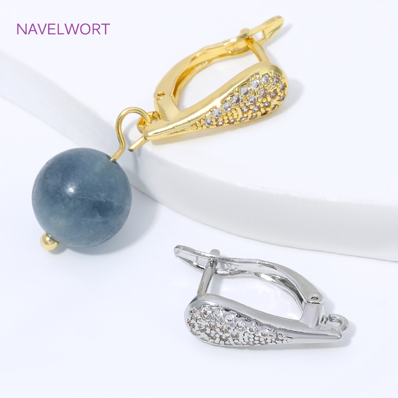 18K金メッキ扇形フラワーイヤワイヤーイヤリング金具、真鍮製 - Body Jewelry Diy のレビューと価格