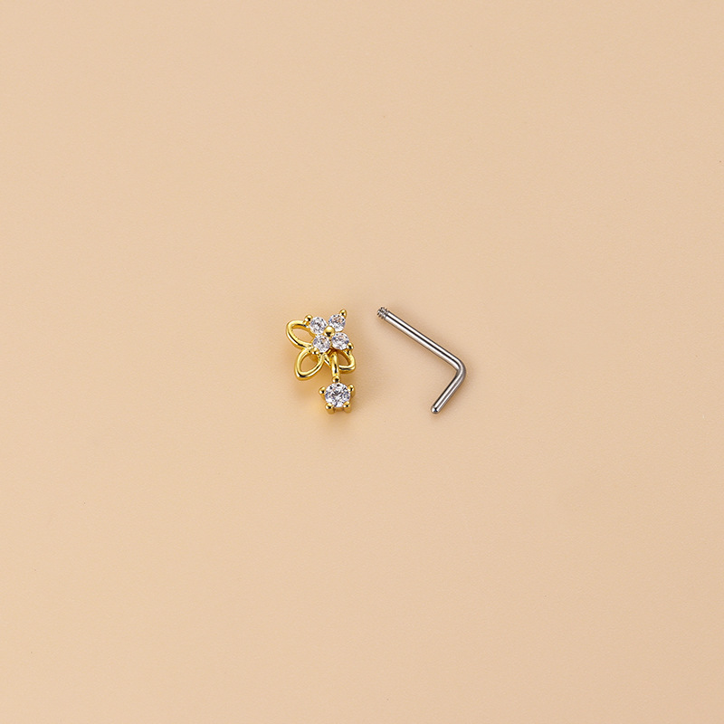 インドの外科用ステンレス鋼の鼻ピアス,ピアス,ジュエリー,1 - Body Jewelry Indian のレビューと価格
