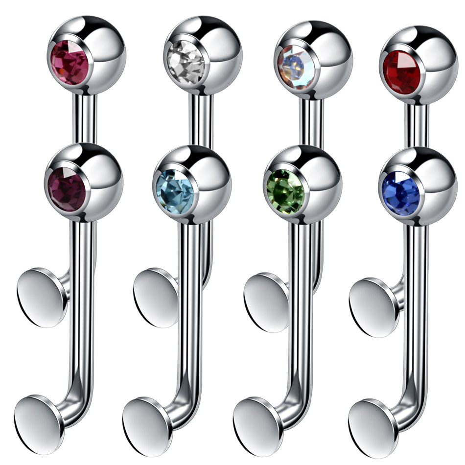 1PC チタンクリスティーナ垂直フードピアスフラワーリップリ - Body Jewelry Vch のレビューと価格