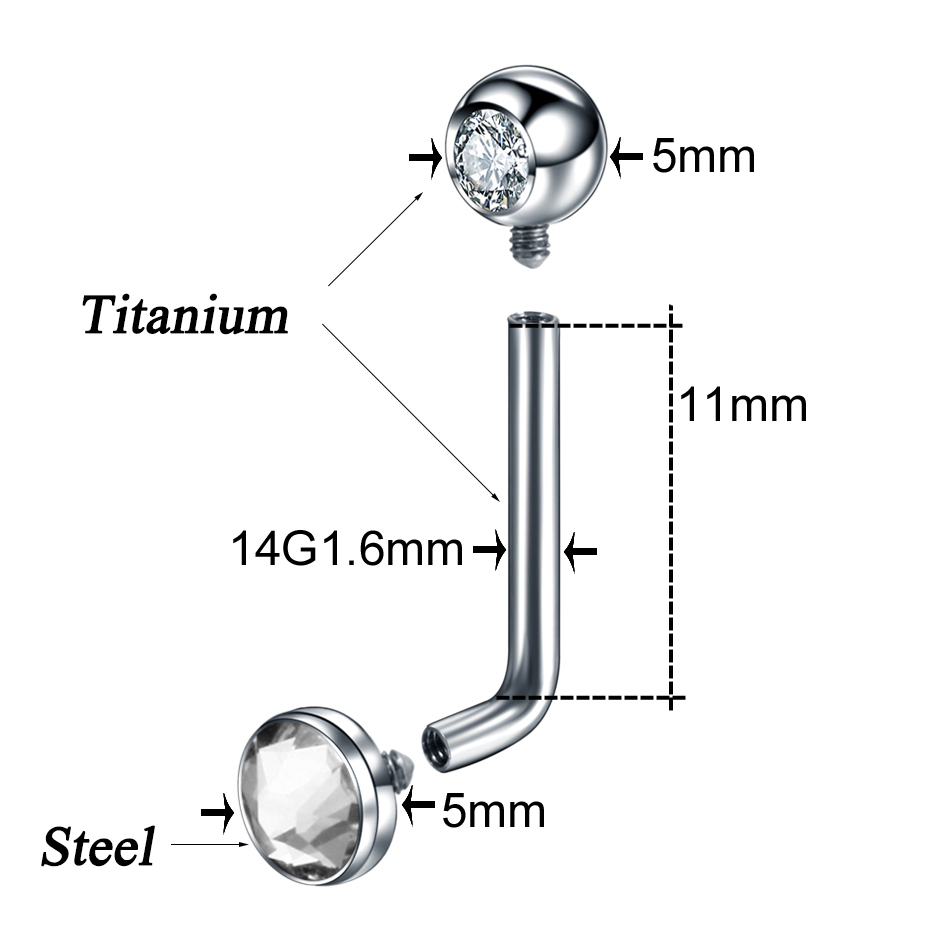 ドリルG23,1ピース,チタンガラス,ドリル用の垂直ドリル, - Body Jewelry Vch のレビューと価格