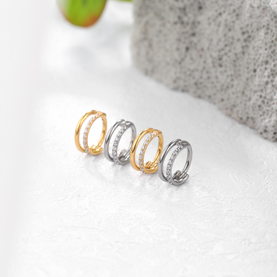1pc チタン軟骨フープイヤリングジルコンハートヒンジセグメ - Helix Cartilage Ring のレビューと価格