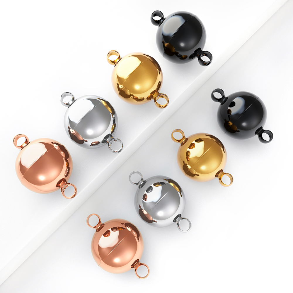 2個入り ステンレス製 マグネット式留め金具 ボール型エンド - Body Jewelry Diy のレビューと価格