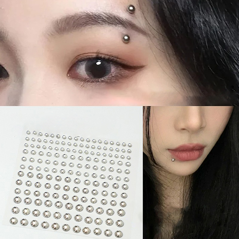 ダイヤモンドステッカー偽鼻ピアス自己粘着ラインストーン非ピア - Body Jewelry And Piercing のレビューと価格