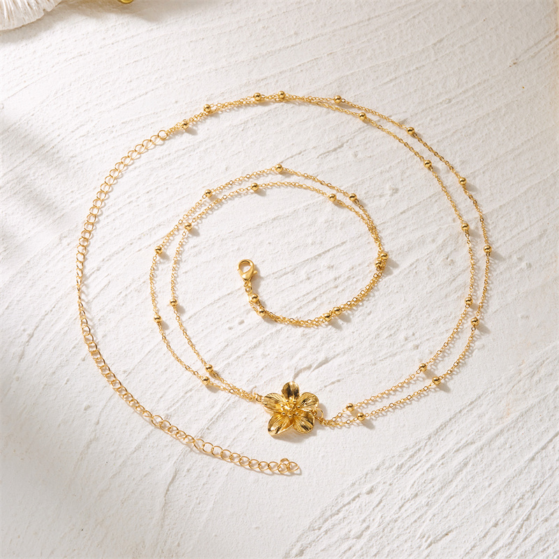 シンプルな二重層ベリーチェーン女性用 Y2K ゴールドカラー - Body Jewelry Gold のレビューと価格