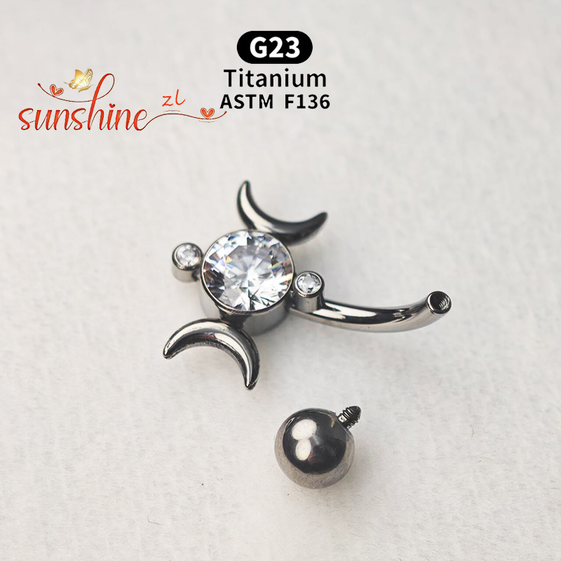 1個入り G23チタン製VCHピアスジュエリー、3つのリング - Body Jewelry Vch のレビューと価格