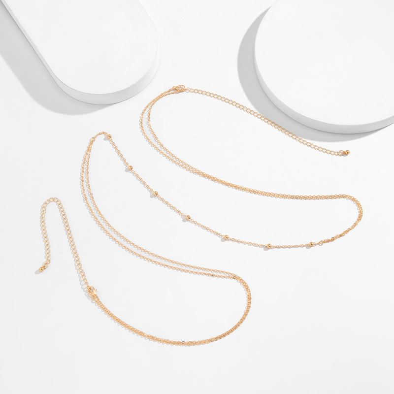 シンプルなクロスチェスト胸腹ボディチェーンネックレス女性用ウ - Body Jewelry Helix のレビューと価格