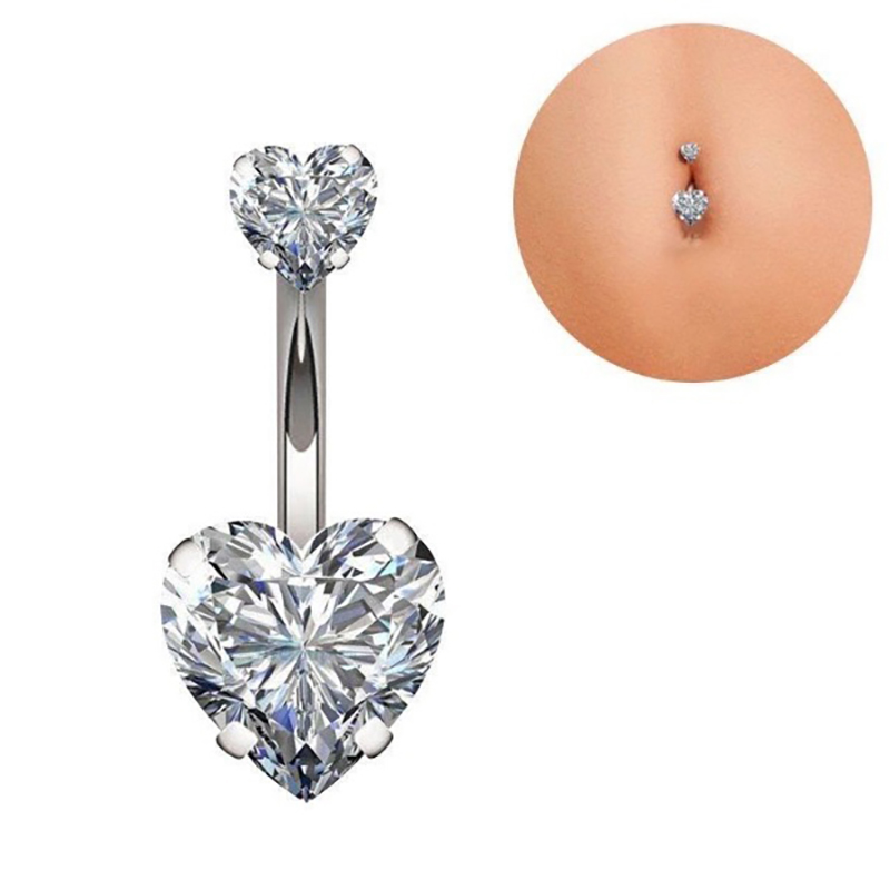 1個 セクシーなへそピアス ステンレス製 ファッション ハー - Body Jewelry And Piercing のレビューと価格