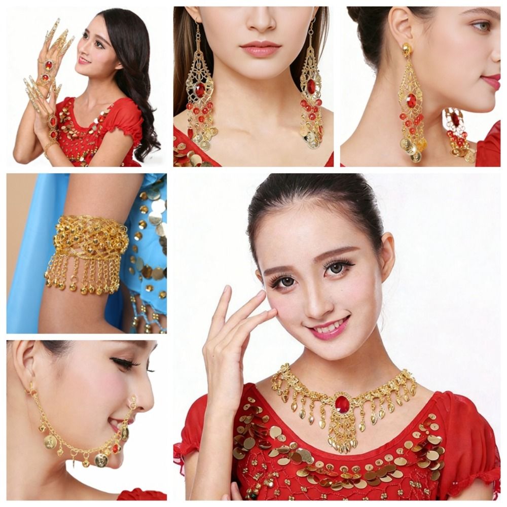 ボヘミアンスタイルのスパンコールヘッドチェーン、インド舞踊デ - Body Jewelry Indian のレビューと価格