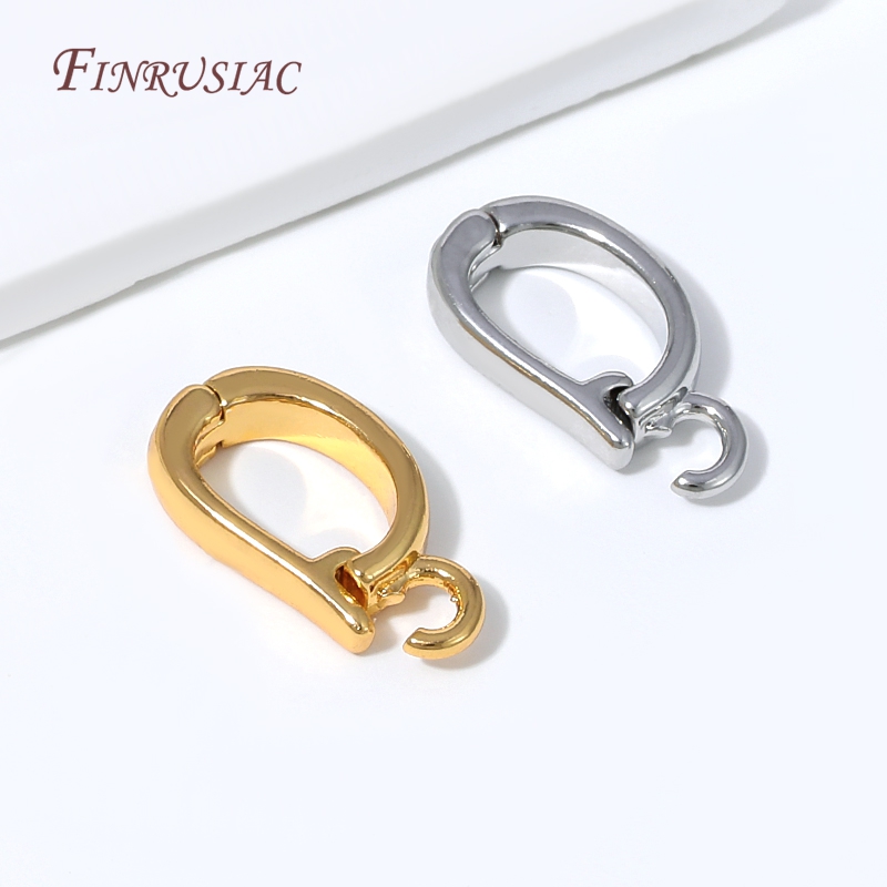 18K金メッキエンハンサーベイルクラスプ、D型開閉式ペンダン - Body Jewelry Diy のレビューと価格
