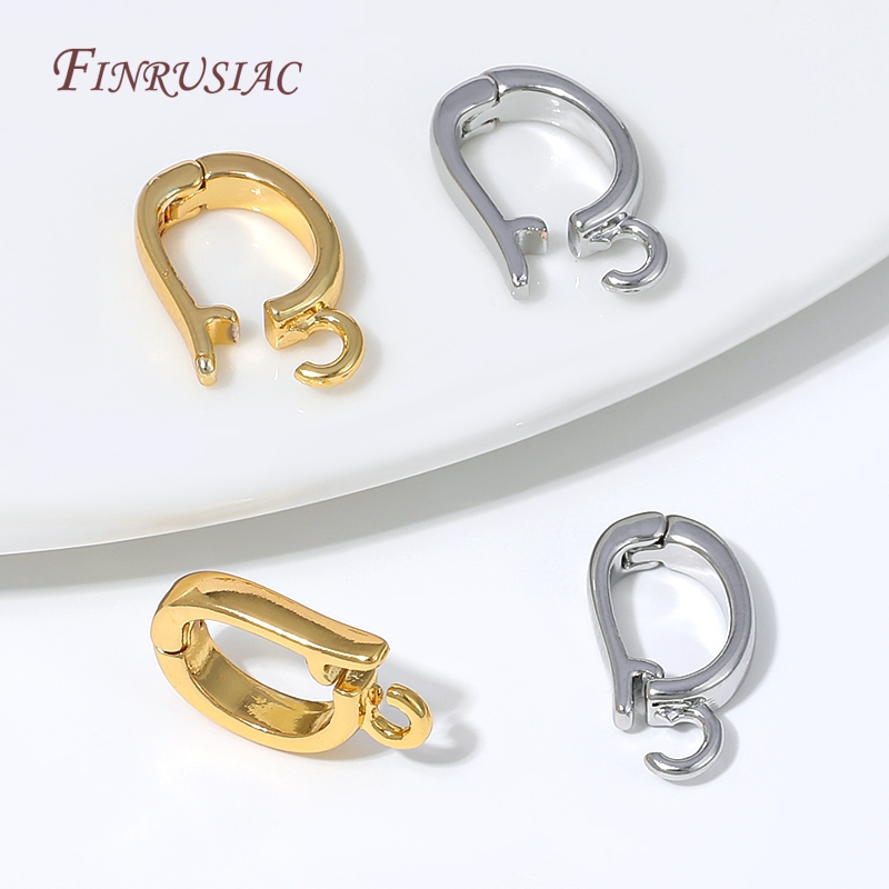 18K金メッキエンハンサーベイルクラスプ、D型開閉式ペンダン - Body Jewelry Diy のレビューと価格