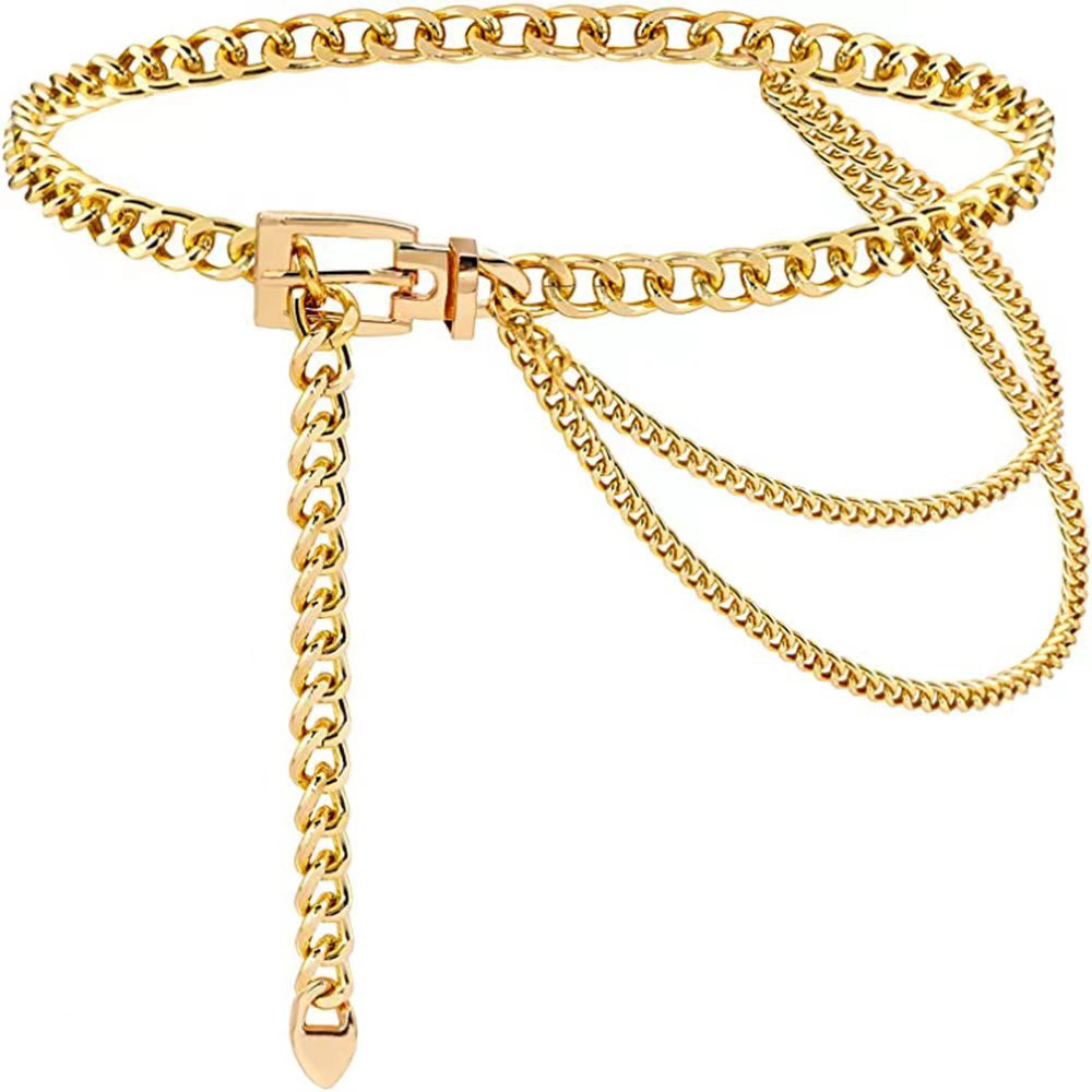 パンクウエストチェーンメタルベルトレイヤードボディチェーンハ - Body Jewelry Helix のレビューと価格