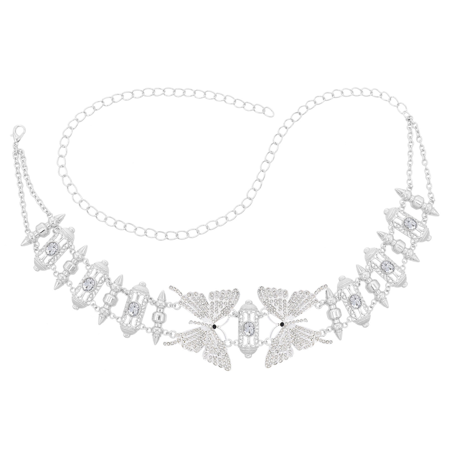 ウエスト用アクリルラインストーンベリーチェーン,ボディジュエ - Body Jewelry Indian のレビューと価格