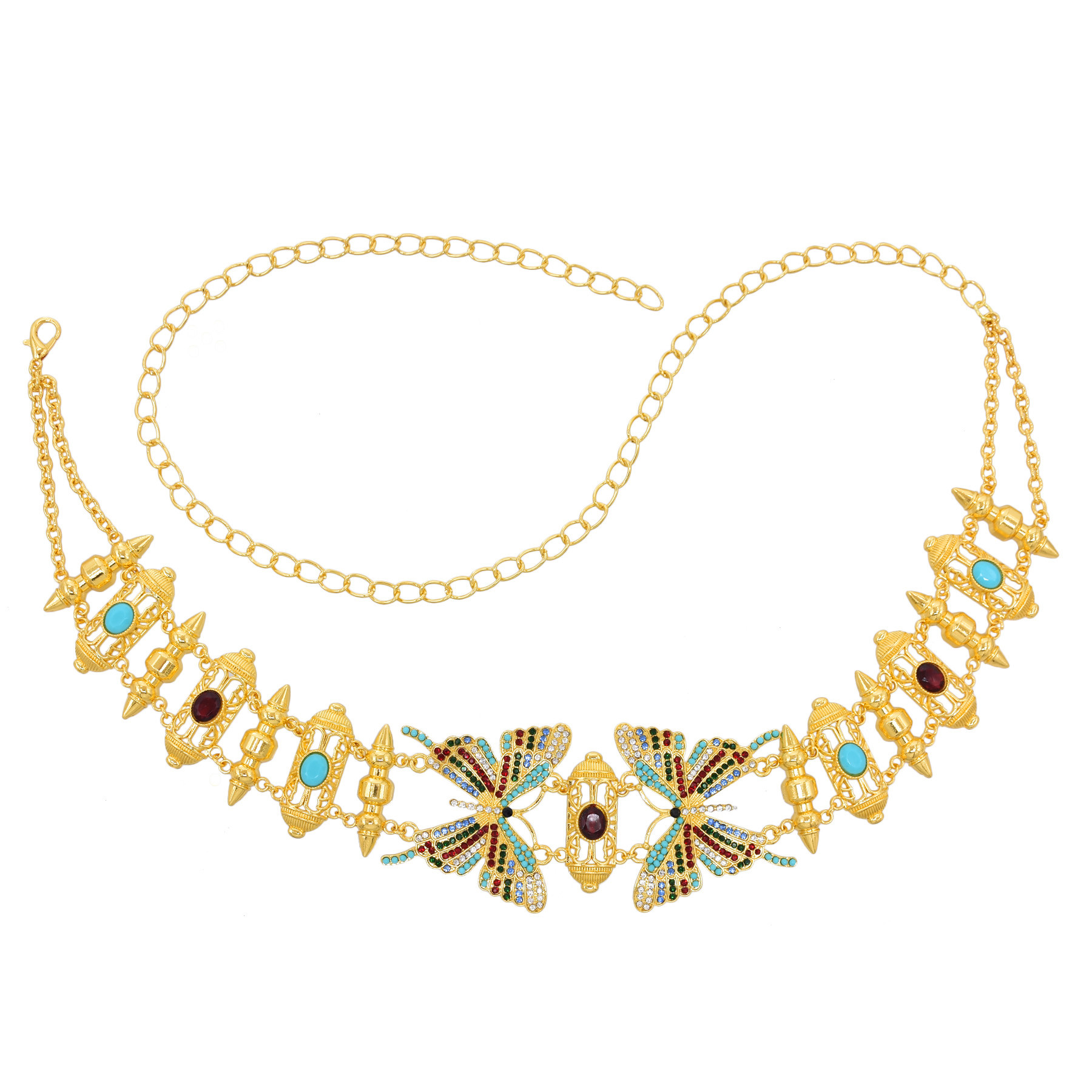 ウエスト用アクリルラインストーンベリーチェーン,ボディジュエ - Body Jewelry Indian のレビューと価格